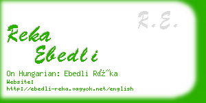 reka ebedli business card